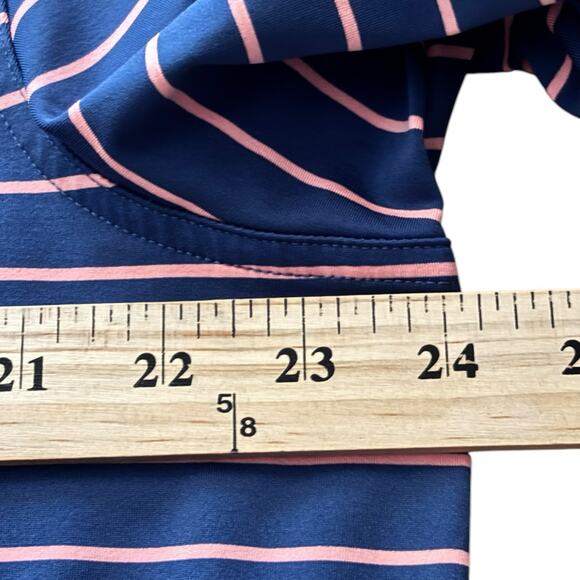 Vineyard Vines Performance Polo XL Blue Pink Pinstripe Short Sleeve CC Logo - Picture 4 of 10